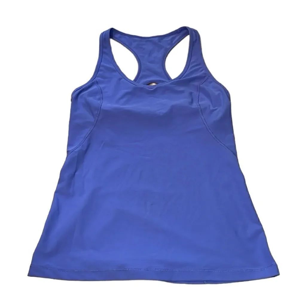 Fitted Exercise Tank Top, racerback, purple, Medium